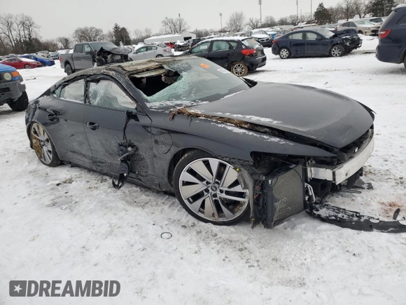 2022 Audi e-tron GT Prestige z VIN WAUEJBFW4N7005241, wystawiony jako Copart lot #88594985 z przebiegiem Nie podano mil oraz Szkody całkowita. Historia ofert i sprzedaży dostępna na DreamBid. Obrazek 4.