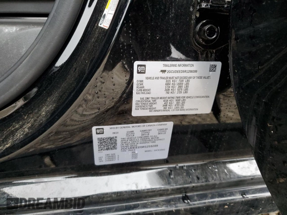 2024 Chevrolet Silverado 1500 RST with VIN 2GCUDEED5R1259289, listed as a Copart auction lot 46153015 with 8,805 mi miles and Salvage Title. Bid and sale history available at carsss.com. Image 14.