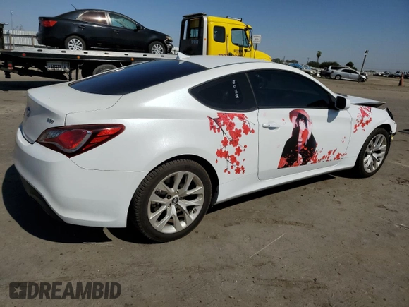 2014 Hyundai Genesis Coupe 2.0T with VIN KMHHT6KD2EU118818, listed as a Copart auction lot 73798724 with 160,059 mi miles and Salvage title. Bid and sale history available at DreamBid. Image 3.