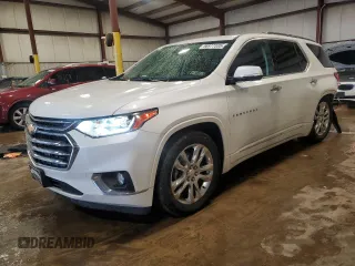 2018 Chevrolet Traverse High Country z VIN 1GNEVKKW4JJ188433, wystawiony jako Copart lot #56977335 z przebiegiem 87 038 mil mil oraz Szkoda całkowita • Salvage title. Historia ofert i sprzedaży dostępna na DreamBid. Obrazek 1.