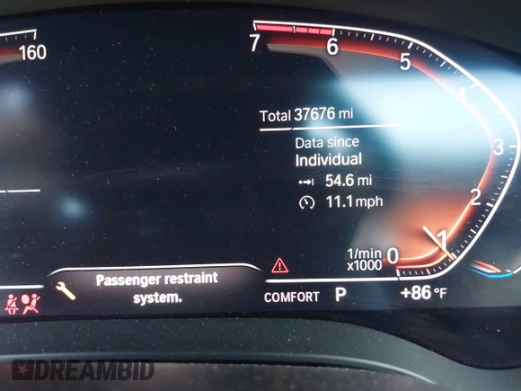 2020 BMW 5 Series 530i with VIN WBAJR3C04LWW82144, listed as a IAAI auction lot 41492399 with 37,676 mi miles and . Bid and sale history available at DreamBid. Image 7.