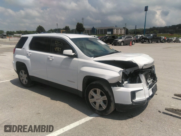 2016 GMC Terrain SLE with VIN 2GKALMEK1G6218046, listed as a IAAI auction lot 41204987 with 121,581 mi miles. Bid and sale history available at carsss.com. Image 1.