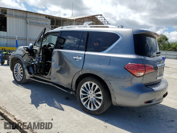 2017 Infiniti QX80 with VIN JN8AZ2NF5H9642681, listed as a Copart auction lot 71200704 with 132,250 mi miles and Salvage Title. Bid and sale history available at carsss.com. Image 2.