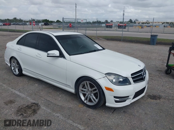 2014 Mercedes-Benz C 250 Sport with VIN WDDGF4HBXEA941179, listed as a IAAI auction lot 42015129 with 76,684 mi miles and . Bid and sale history available at carsss.com. Image 1.