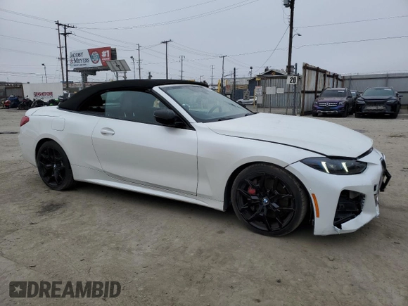 2025 BMW 4 Series 430i with VIN WBA33DB06SCS07578, listed as a Copart auction lot 50272185 with 5,169 mi miles and Salvage Title. Bid and sale history available at carsss.com. Image 4.