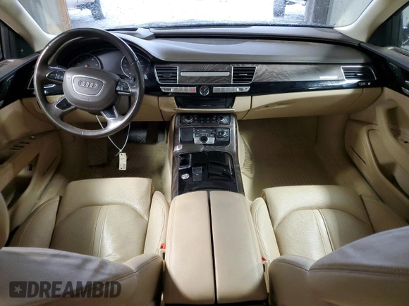 2015 Audi A8 L 4.0T with VIN WAU32AFD0FN032818, listed as a Copart auction lot 43286465 with 125,798 mi miles and Salvage Title. Bid and sale history available at carsss.com. Image 8.