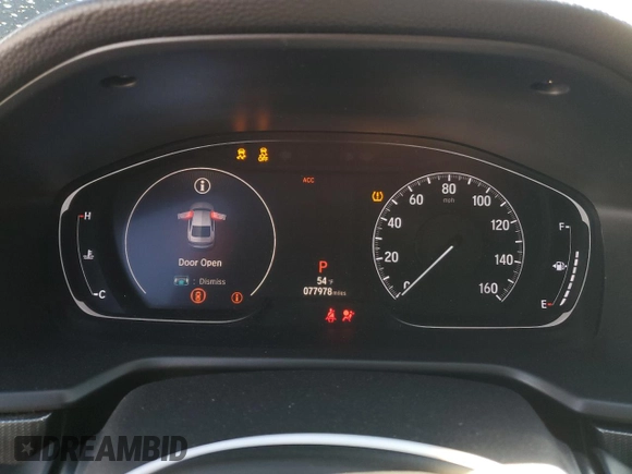 2019 Honda Accord Sport with VIN 1HGCV1F38KA090759, listed as a Copart auction lot 49012565 with 77,978 mi miles and Salvage Title. Bid and sale history available at DreamBid. Image 9.