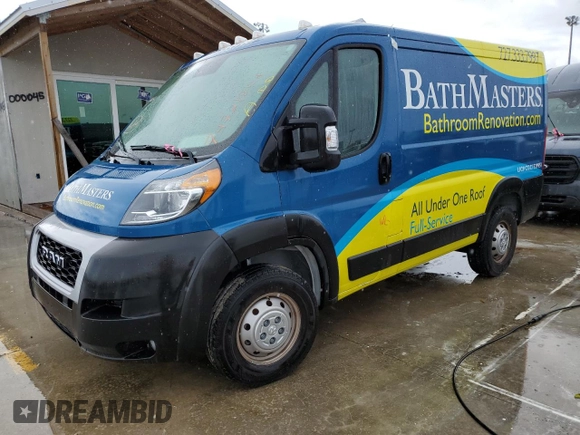 2022 Ram ProMaster Cargo with VIN 3C6LRVNG1NE130073, listed as a Copart auction lot 74721204 with Not Provided miles and Non Repairable. Bid and sale history available at DreamBid. Image 1.