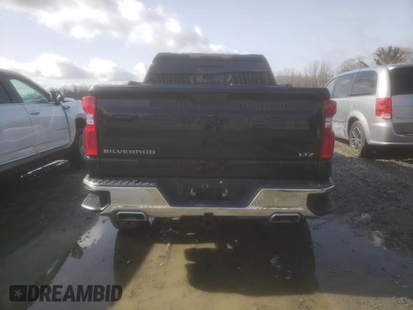 2021 Chevrolet Silverado 1500 LTZ with VIN 3GCUYGET0MG338974, listed as a Copart auction lot 47618705 with 87,076 mi miles and Salvage Title. Bid and sale history available at DreamBid. Image 6.