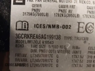 2010 Chevrolet Silverado 1500 LS with VIN 3GCRKREA6AG199138, listed as a IAAI auction lot 41750312 with 208,628 mi miles and . Bid and sale history available at DreamBid. Image 9.