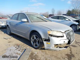 2008 Audi A4 2.0T with VIN WAUDF78E78A050728, listed as a IAAI auction lot 41400492 with 161,717 mi miles. Bid and sale history available at carsss.com. Image 1.