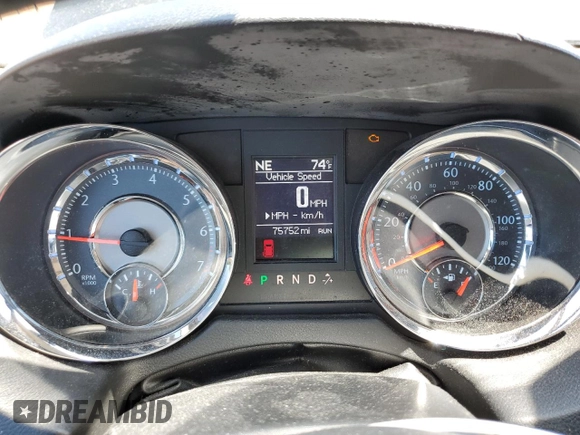 2016 Chrysler Town & Country Touring with VIN 2C4RC1BG8GR110695, listed as a Copart auction lot 53125305 with 75,752 mi miles and Salvage Title. Bid and sale history available at carsss.com. Image 9.