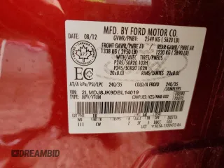 2013 Lincoln MKX z VIN 2LMDJ8JK9DBL14019, wystawiony jako Copart lot #56323495 z przebiegiem 128 687 mil mil oraz Czysty tytuł • Clean title. Historia ofert i sprzedaży dostępna na DreamBid. Obrazek 13.
