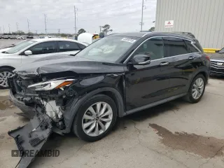 2019 Infiniti QX50 LUXE with VIN 3PCAJ5M16KF103431, listed as a Copart auction lot 44808315 with 47,741 mi miles and Salvage Title. Bid and sale history available at carsss.com. Image 1.