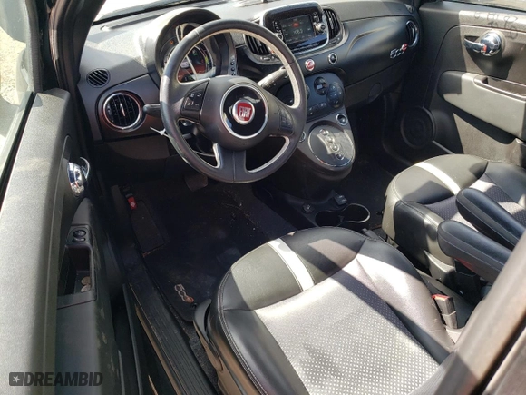 2017 FIAT 500e with VIN 3C3CFFGE2HT547869, listed as a Copart auction lot 71038994 with 17,988 mi miles and Salvage Title. Bid and sale history available at carsss.com. Image 8.