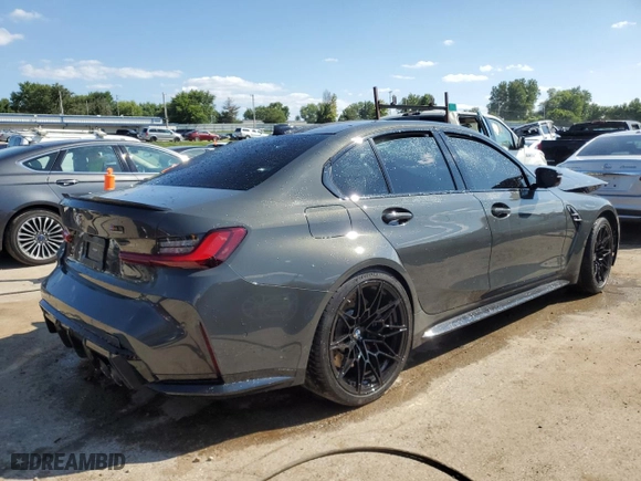 2022 BMW M3 Competition xDrive with VIN WBS43AY04NFL75227, listed as a Copart auction lot 63833574 with 0 mi miles and Non Repairable. Bid and sale history available at carsss.com. Image 3.