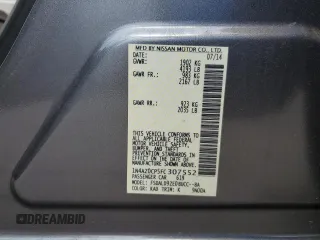 2015 Nissan LEAF SV with VIN 1N4AZ0CP5FC307552, listed as a Copart auction lot 56620624 with 40,007 mi miles and Salvage Title. Bid and sale history available at carsss.com. Image 14.