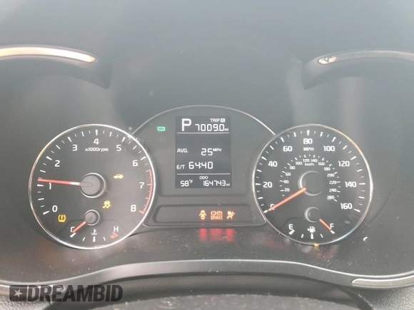 2017 Kia Forte LX with VIN 3KPFK4A72HE096420, listed as a Copart auction lot 53404755 with 164,743 mi miles and Salvage Title. Bid and sale history available at carsss.com. Image 9.