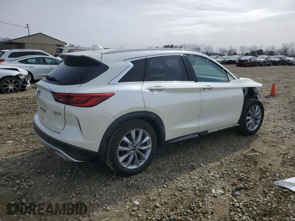 2020 Infiniti QX50 ESSENTIAL with VIN 3PCAJ5M31LF111455, listed as a Copart auction lot 48770325 with 34,698 mi miles and Salvage Title. Bid and sale history available at carsss.com. Image 3.