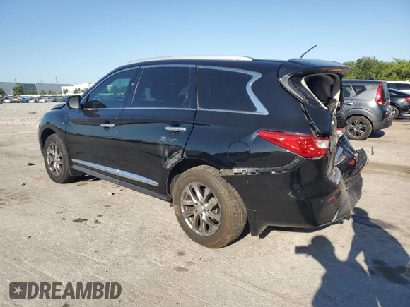 2015 Infiniti QX60 with VIN 5N1AL0MN8FC548333, listed as a Copart auction lot 55076595 with 131,308 mi miles and Salvage Title. Bid and sale history available at DreamBid. Image 2.