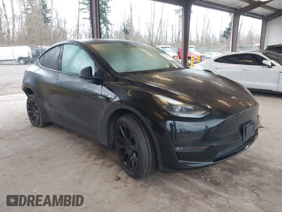 2023 Tesla Model Y Long Range with VIN 7SAYGAEEXPF707503, listed as a IAAI auction lot 41712166 with 27,467 mi miles and . Bid and sale history available at carsss.com. Image 1.