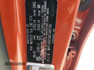 2021 Kia Forte GT-Line z VIN 3KPF34AD5ME388799, wystawiony jako Copart lot #57586455 z przebiegiem 51 264 mil mil oraz Szkoda całkowita • Salvage title. Historia ofert i sprzedaży dostępna na DreamBid. Obrazek 12.
