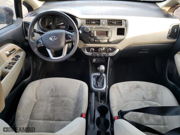 2012 Kia Rio LX with VIN KNADM5A34C6023937, listed as a Copart auction lot 88561025 with 130,907 mi miles and Salvage Title. Bid and sale history available at carsss.com. Image 8.