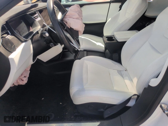 2017 Tesla Model S 100D with VIN 5YJSA1E29HF186222, listed as a Copart auction lot 55060935 with Not provided miles and Salvage title. Bid and sale history available at DreamBid. Image 7.