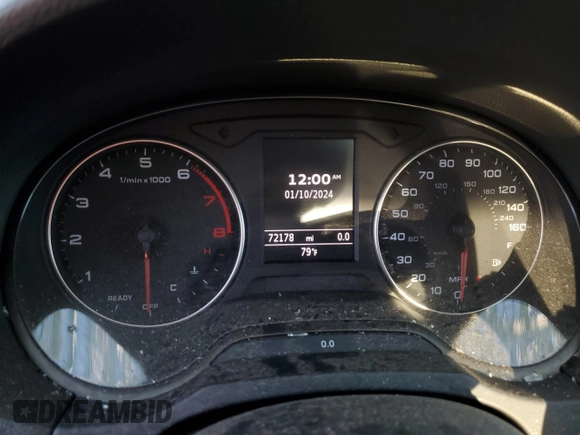 2016 Audi A3 1.8T Premium with VIN WAUA7GFFXG1033464, listed as a Copart auction lot 40719474 with 72,178 mi miles. Bid and sale history available at carsss.com. Image 9.