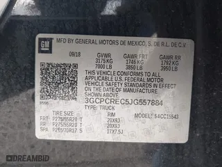 2018 Chevrolet Silverado 1500 LT with VIN 3GCPCREC5JG557884, listed as a IAAI auction lot 41889798 with 112,668 mi miles. Bid and sale history available at carsss.com. Image 9.