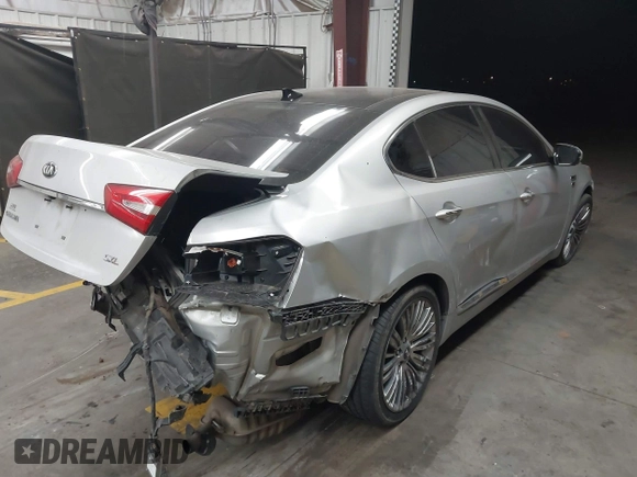 2016 Kia Cadenza Premium with VIN KNALN4D72G5214513, listed as a IAAI auction lot 41879699 with 117,724 mi miles. Bid and sale history available at carsss.com. Image 4.