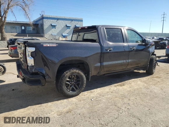 2022 Chevrolet Silverado 1500 Custom Trail Boss with VIN 3GCUDCETXNG649141, listed as a Copart auction lot 43565075 with 53,898 mi miles and Salvage Title. Bid and sale history available at DreamBid. Image 3.