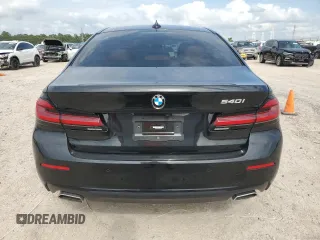 2023 BMW 5 Series 540i with VIN WBA53BJ07PCM01445, listed as a Copart auction lot 55084525 with 20,598 mi miles and Salvage title. Bid and sale history available at DreamBid. Image 6.