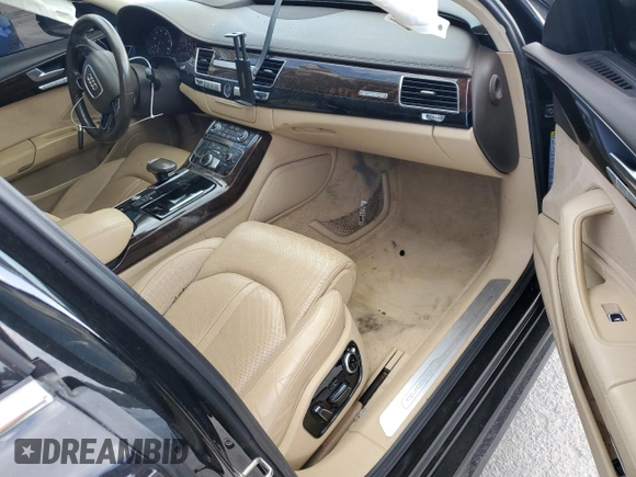 2017 Audi A8 L with VIN WAU44AFD1HN012059, listed as a Copart auction lot 80479364 with 126,890 mi miles and Salvage Title. Bid and sale history available at carsss.com. Image 8.