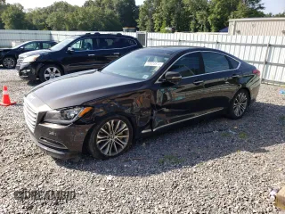 2015 Hyundai Genesis 3.8L with VIN KMHGN4JE6FU052540, listed as a Copart auction lot 65623874 with 237,718 mi miles and Salvage Title. Bid and sale history available at carsss.com. Image 1.