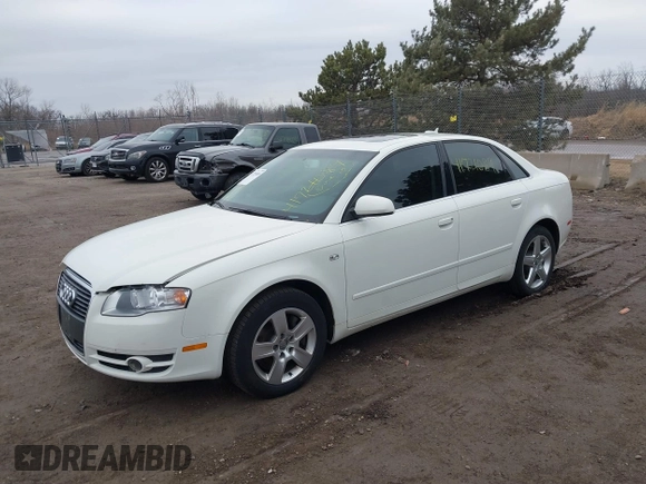 2005 Audi A4 2.0T with VIN WAUDF68E85A471170, listed as a IAAI auction lot 41721089 with 105,307 mi miles. Bid and sale history available at carsss.com. Image 2.