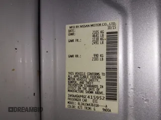 2016 Nissan Maxima SV z VIN 1N4AA6AP4GC415952, wystawiony jako IAAI lot #41806306 z przebiegiem 131 612 mil mil oraz . Historia ofert i sprzedaży dostępna na DreamBid. Obrazek 9.