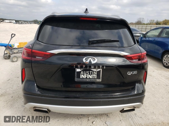 2019 Infiniti QX50 LUXE with VIN 3PCAJ5M17KF139113, listed as a Copart auction lot 68498332 with 42,374 mi miles. Bid and sale history available at carsss.com. Image 6.
