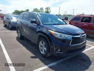 2015 Toyota Highlander Limited with VIN 5TDDKRFH3FS178486, listed as a IAAI auction lot 42658588 with 137,213 mi miles and . Bid and sale history available at DreamBid. Image 1.