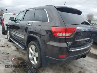 2013 Jeep Grand Cherokee Overland with VIN 1C4RJFCG7DC571280, listed as a Copart auction lot 47250365 with 53,907 mi miles and Salvage Title. Bid and sale history available at carsss.com. Image 2.