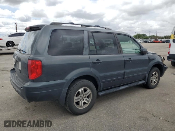 2003 Honda Pilot EX z VIN 2HKYF18563H543125, wystawiony jako Copart lot #56541455 z przebiegiem 241 804 mil mil oraz Szkoda całkowita • Salvage title. Historia ofert i sprzedaży dostępna na DreamBid. Obrazek 3.