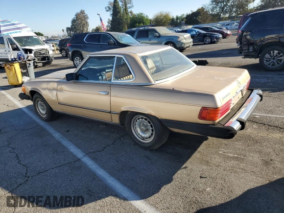 1981 Mercedes-Benz 380 380SL with VIN WDBBA45A7BB000937, listed as a Copart auction lot 83370134 with 155,687 mi miles and Clean Title. Bid and sale history available at carsss.com. Image 2.