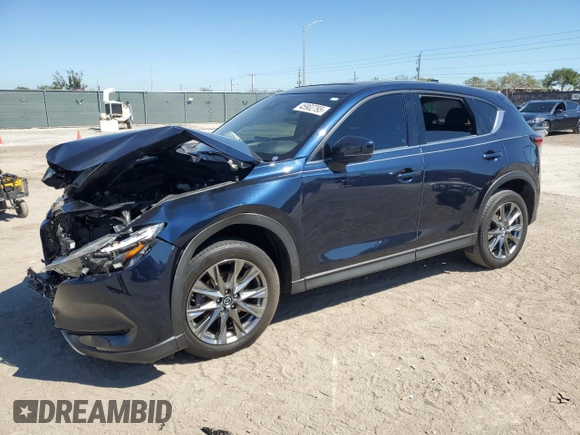 2021 Mazda CX-5 Signature with VIN JM3KFBEYXM0453766, listed as a Copart auction lot 45902795 with 26,066 mi miles and Salvage Title. Bid and sale history available at carsss.com. Image 1.