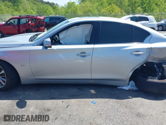 2018 Infiniti Q50 3.0t Luxe with VIN JN1EV7AR6JM441920, listed as a IAAI auction lot 41978441 with 126,455 mi miles. Bid and sale history available at carsss.com. Image 14.