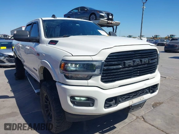 2019 Ram 2500 Laramie with VIN 3C6UR5FJ0KG684641, listed as a IAAI auction lot 41847895 with 127,668 mi miles. Bid and sale history available at carsss.com. Image 1.