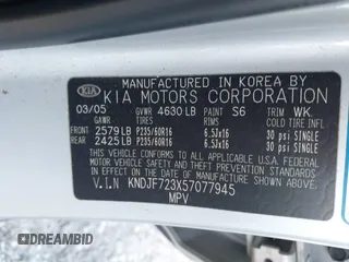 2005 Kia Sportage LX z VIN KNDJF723X57077945, wystawiony jako IAAI lot #41431249 z przebiegiem 145 334 mil mil oraz . Historia ofert i sprzedaży dostępna na DreamBid. Obrazek 9.