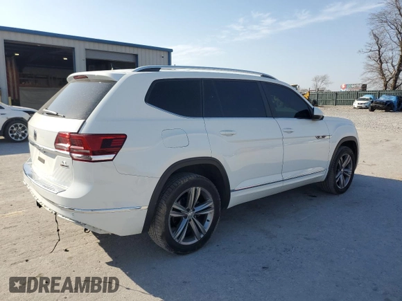 2019 Volkswagen Atlas SEL R-Line with VIN 1V2RR2CA5KC514018, listed as a Copart auction lot 49083155 with 97,812 mi miles and Salvage title. Bid and sale history available at DreamBid. Image 3.
