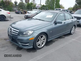 2012 Mercedes-Benz C-Class C 250 Sport with VIN WDDGF4HB5CA668018, listed as a IAAI auction lot 42115482 with 90,704 mi miles. Bid and sale history available at carsss.com. Image 2.