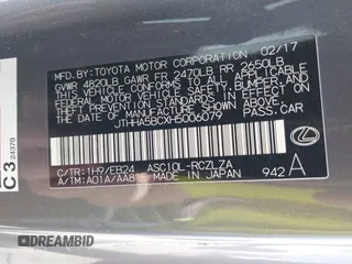 2017 Lexus RC 200t with VIN JTHHA5BCXH5006079, listed as a IAAI auction lot 42573850 with 108,206 mi miles and . Bid and sale history available at DreamBid. Image 9.