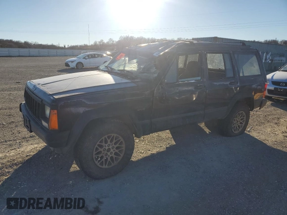 1996 Jeep Cherokee Sport with VIN 1J4FJ68SXTL274898, listed as a Copart auction lot 87676505 with 258,358 mi miles and Salvage Title. Bid and sale history available at carsss.com. Image 1.